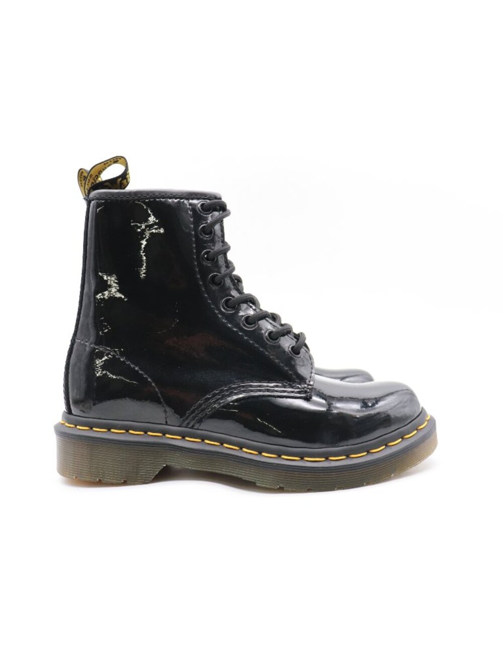 Dr. Martens 1460 Women's Size 5 Patent Leather Lace Up Boots Black